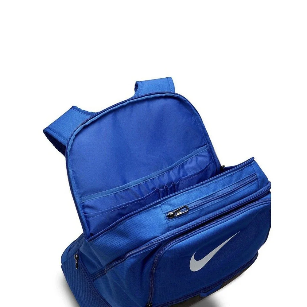 Nike Brasilia Backpack XL Game Royal Black School Gym Bag DM3975-480 NEW